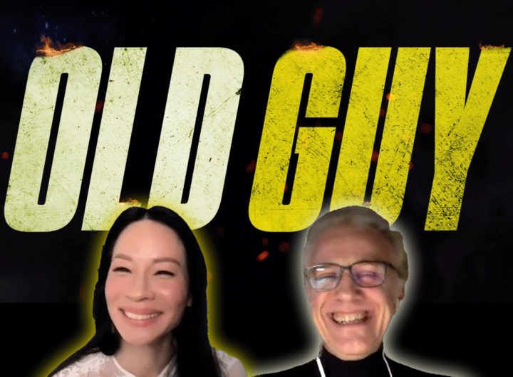 Old Guy stars Lucy Liu and Christoph Waltz debate what makes something art