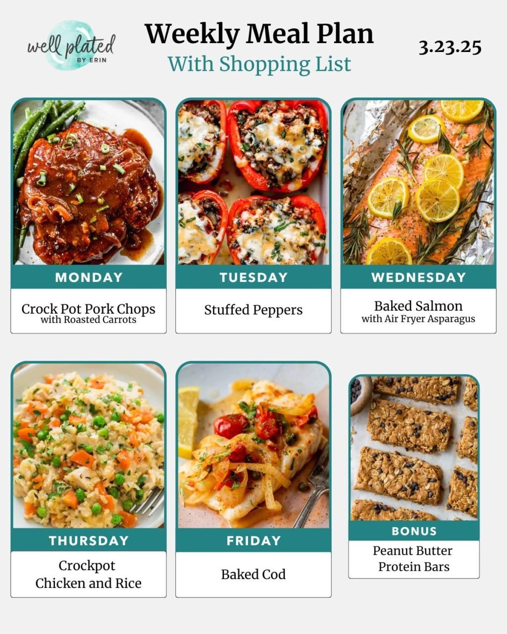Weekly Meal Plan 3.23.25 – WellPlated.com