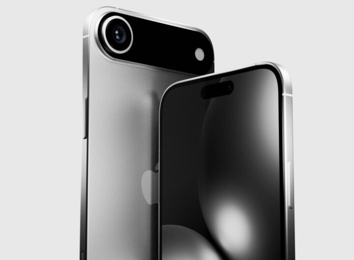 Alleged render of iPhone 17 air in silver color.