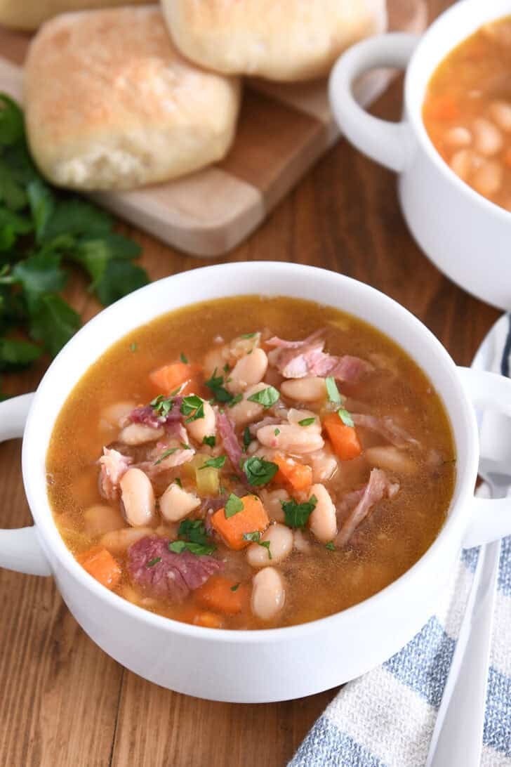 Slow Cooker Ham and Bean Soup