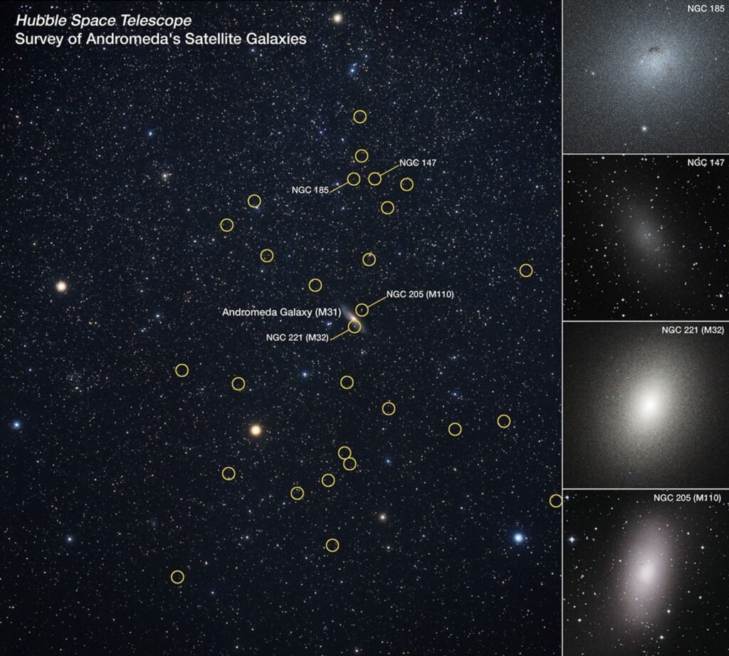 Hubble sees mini galaxies surrounding Andromeda are pretty wild