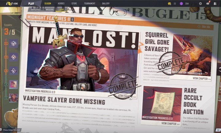 All Marvel Rivals Midnight Features II event challenges and rewards