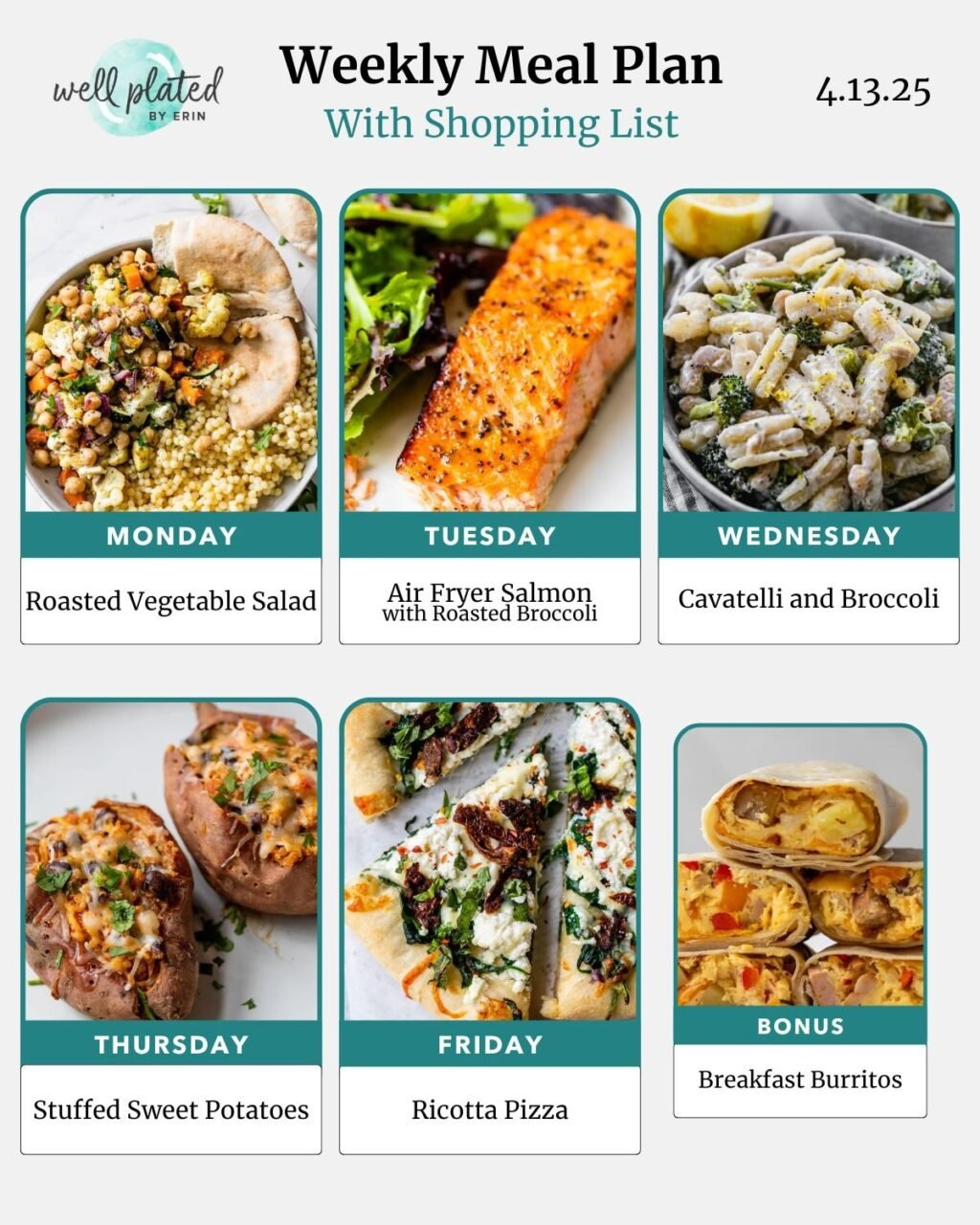 Weekly Meal Plan 4.13.25 – WellPlated.com