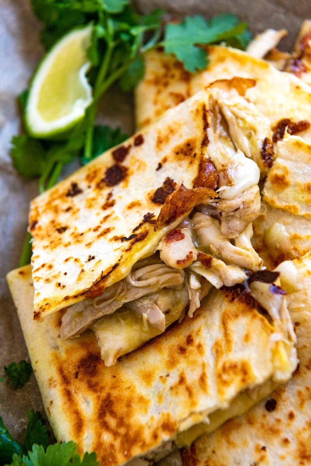 Green Chile Chicken Quesadillas Recipe