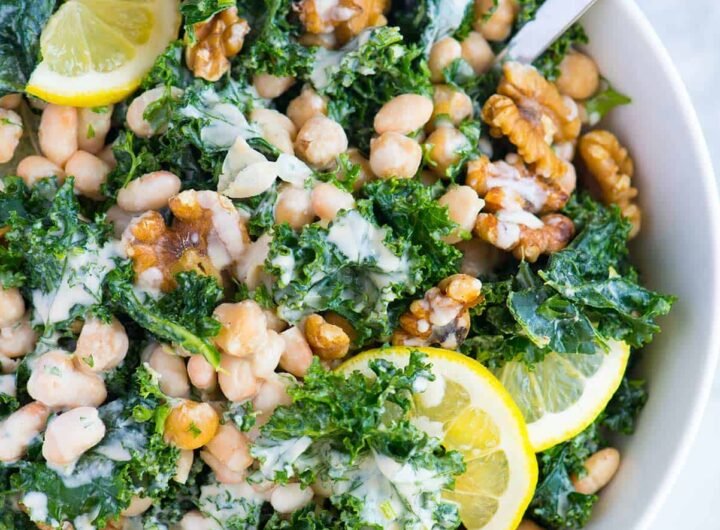 Tahini Kale and White Bean Salad Recipe
