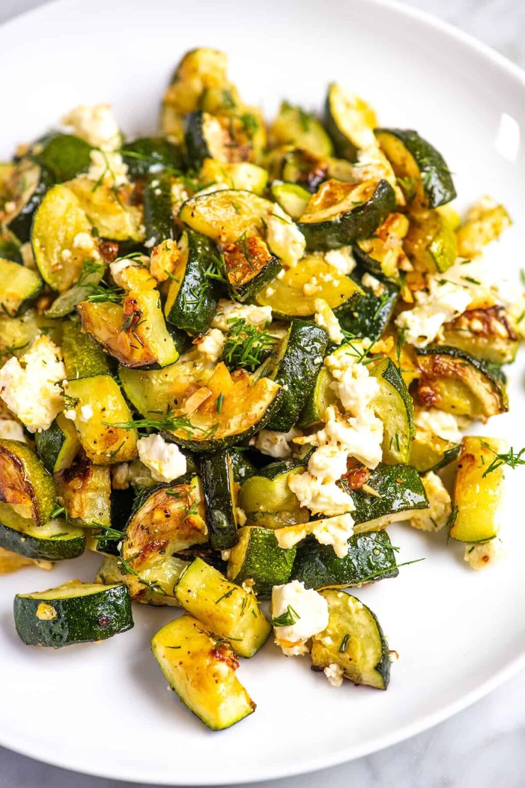 Roasted Zucchini Recipe with Feta