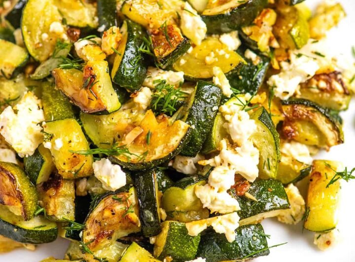 Roasted Zucchini Recipe with Feta